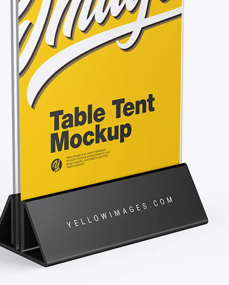 Glass Table Tent Mockup