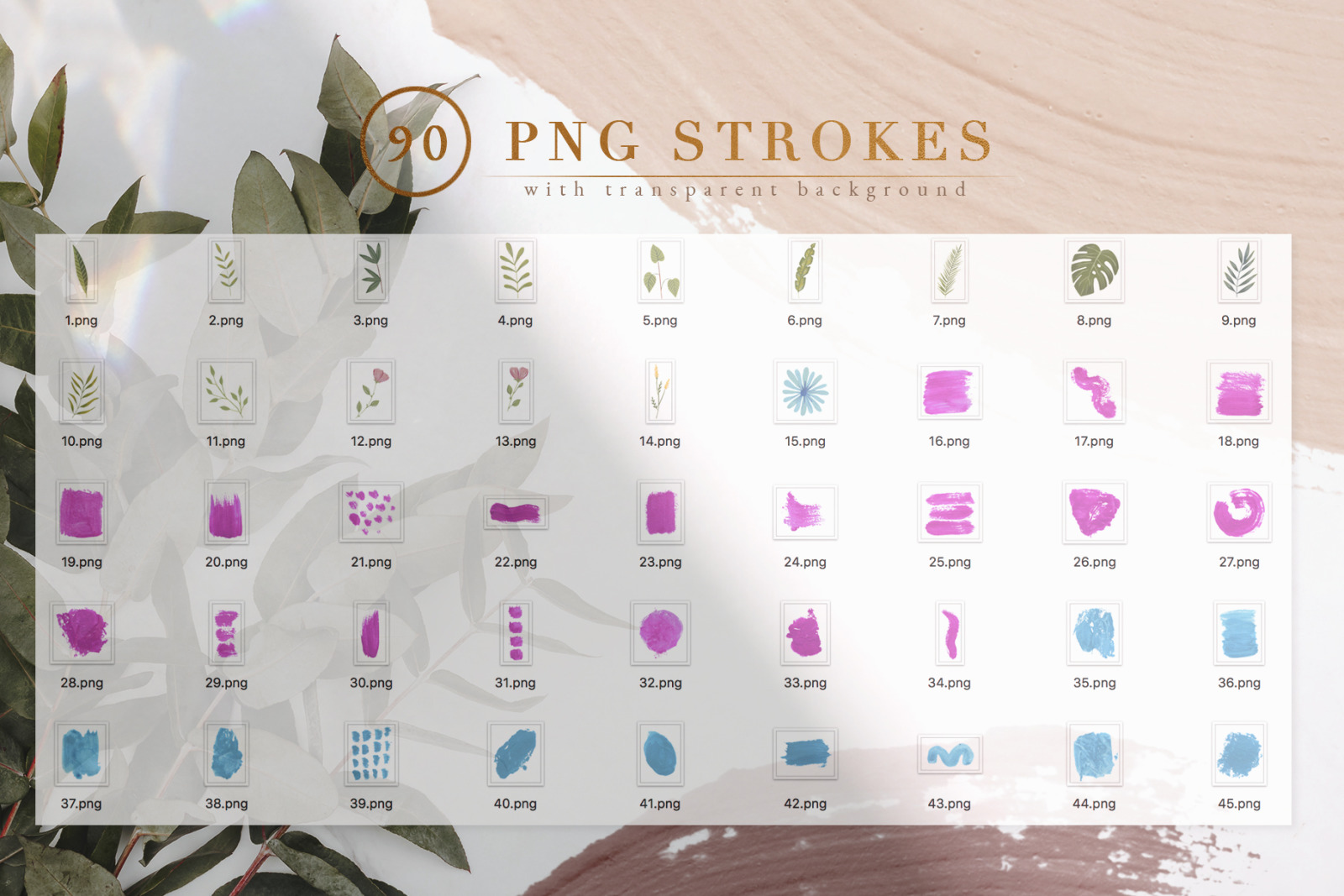 90 Procreate&amp;PS Stamp Brushes