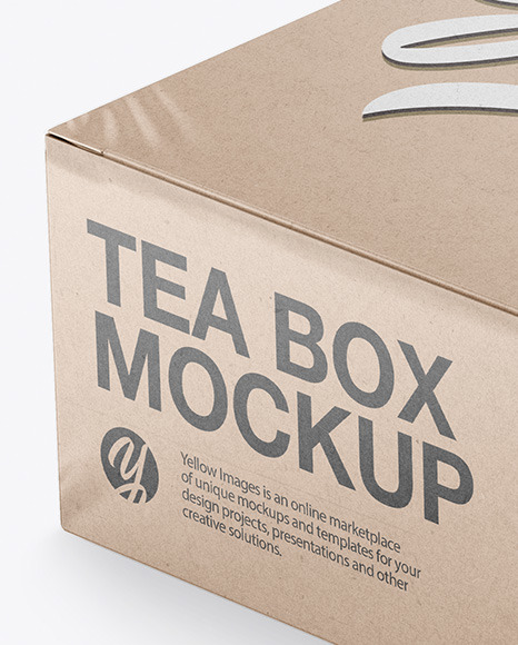 Tea Kraft Box Mockup