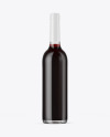 Clear Glass Red Wine Bottle Mockup