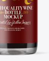 Clear Glass Red Wine Bottle Mockup