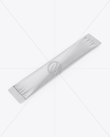 Kraft Stick Sachet Mockup - Half Side View