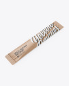 Kraft Stick Sachet Mockup - Half Side View