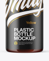 Amber Plastic Bottle Mockup