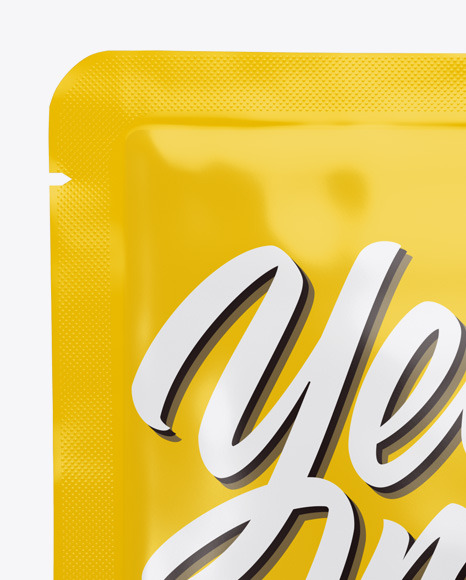 Glossy Sachet Mockup