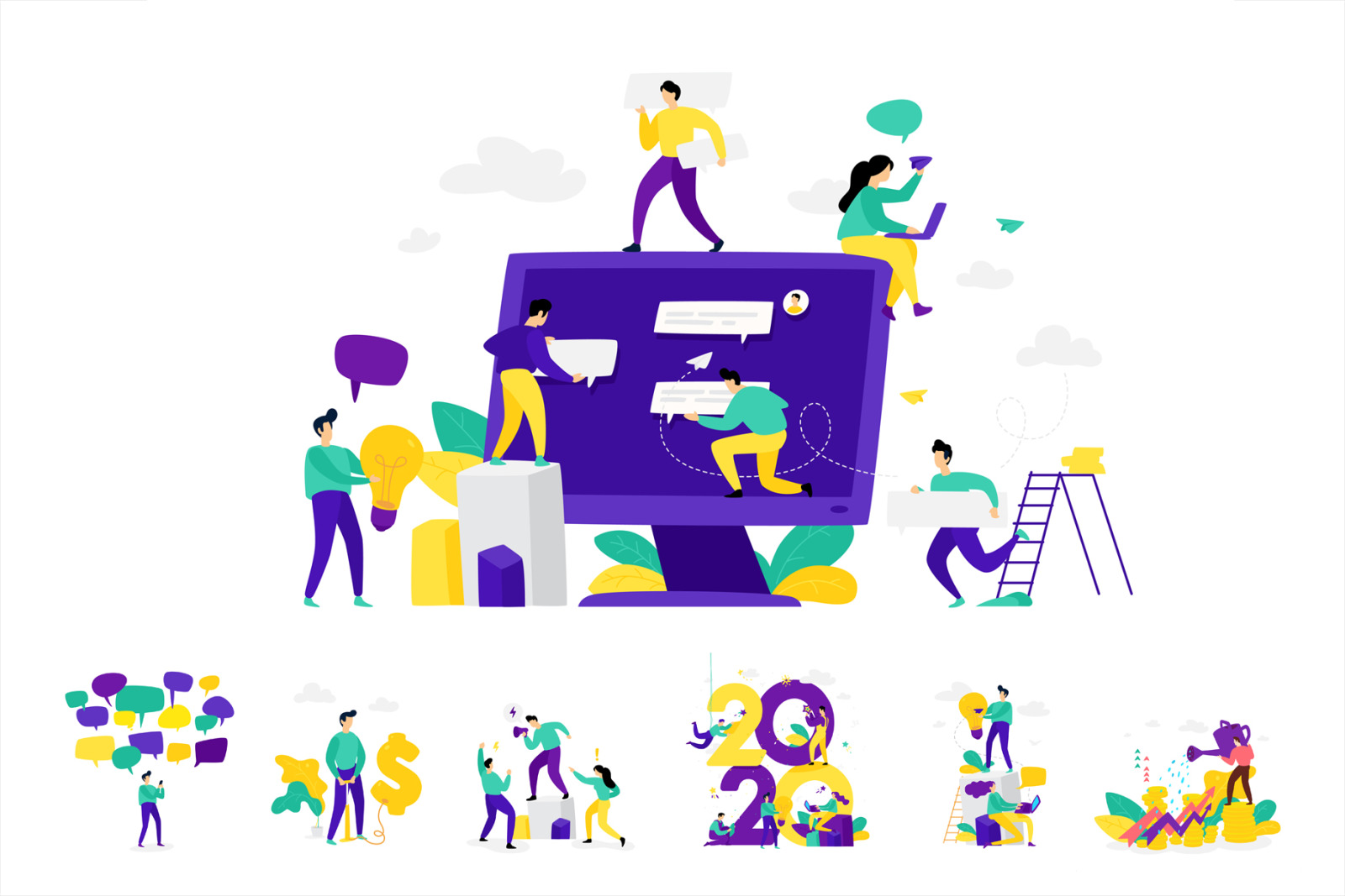 Illustrations on the topic of business. Illustrations on the topic of business.