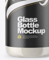 Clear Glass Milk Bottle Mockup