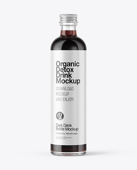 Bottle with Dark Drink Mockup