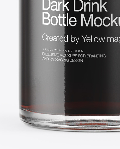 Bottle with Dark Drink Mockup