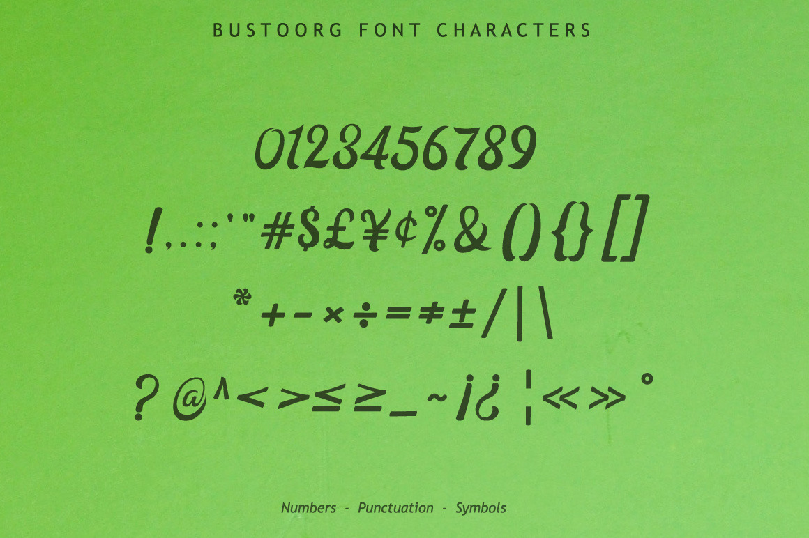 Bustoorg Font Bustoorg Font