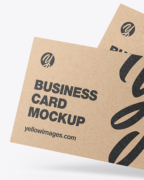 Kraft Business Cards Mockup