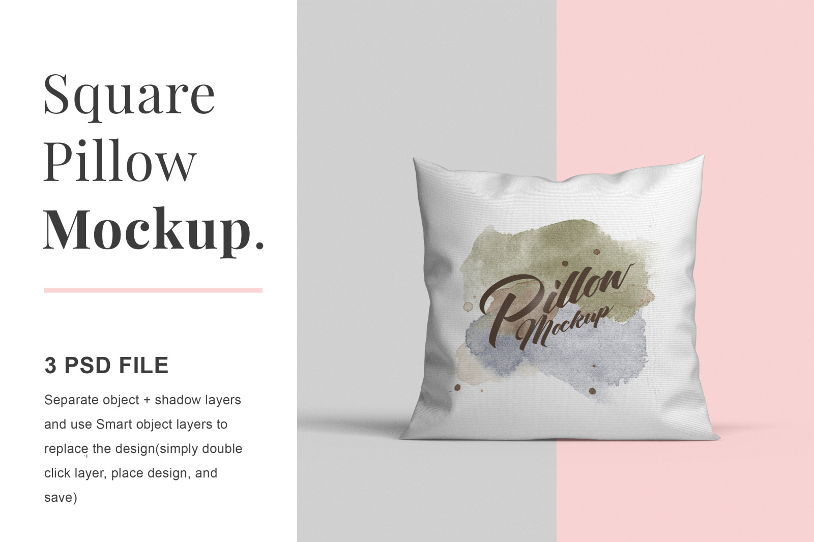 Square pillow mockups