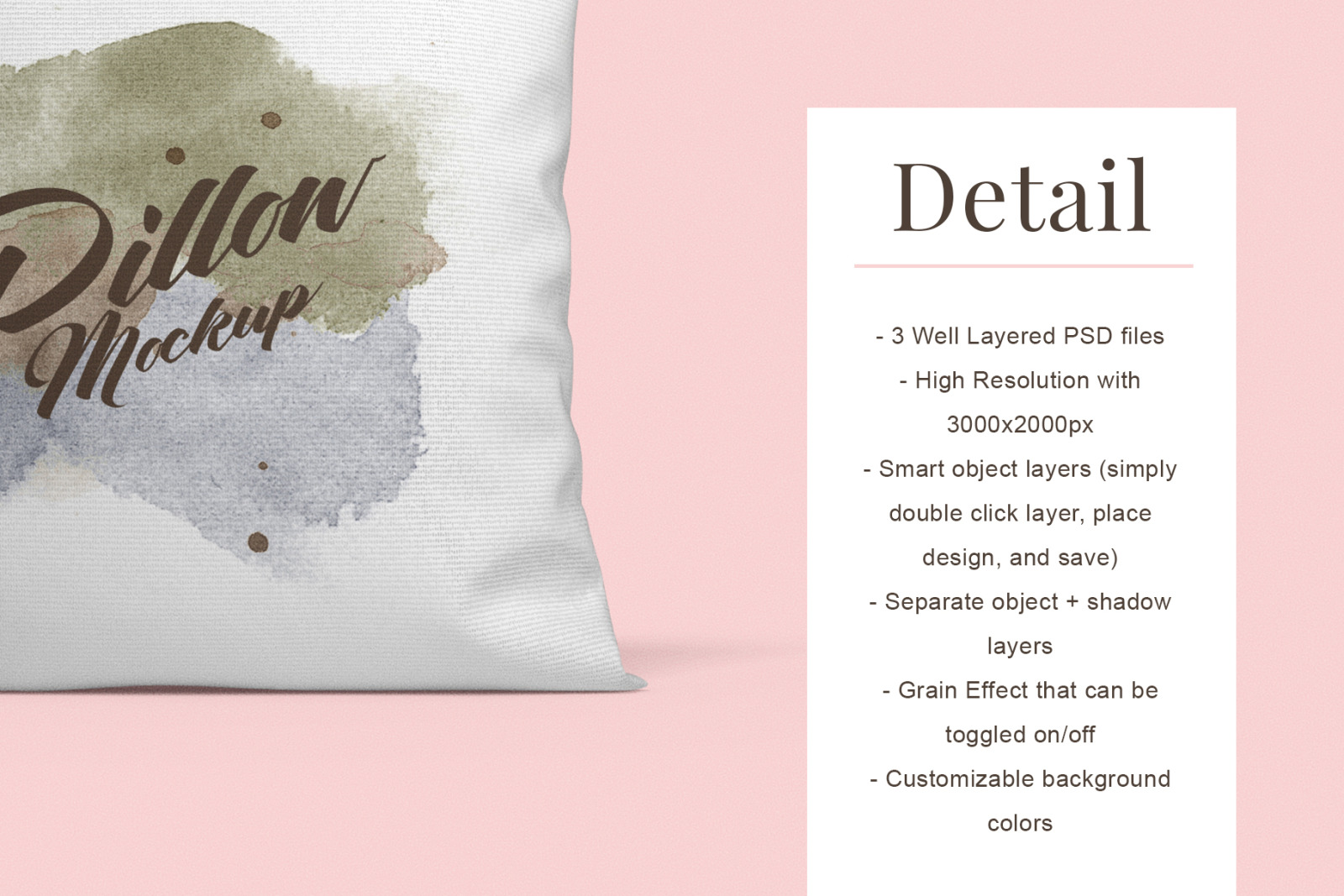 Square pillow mockups