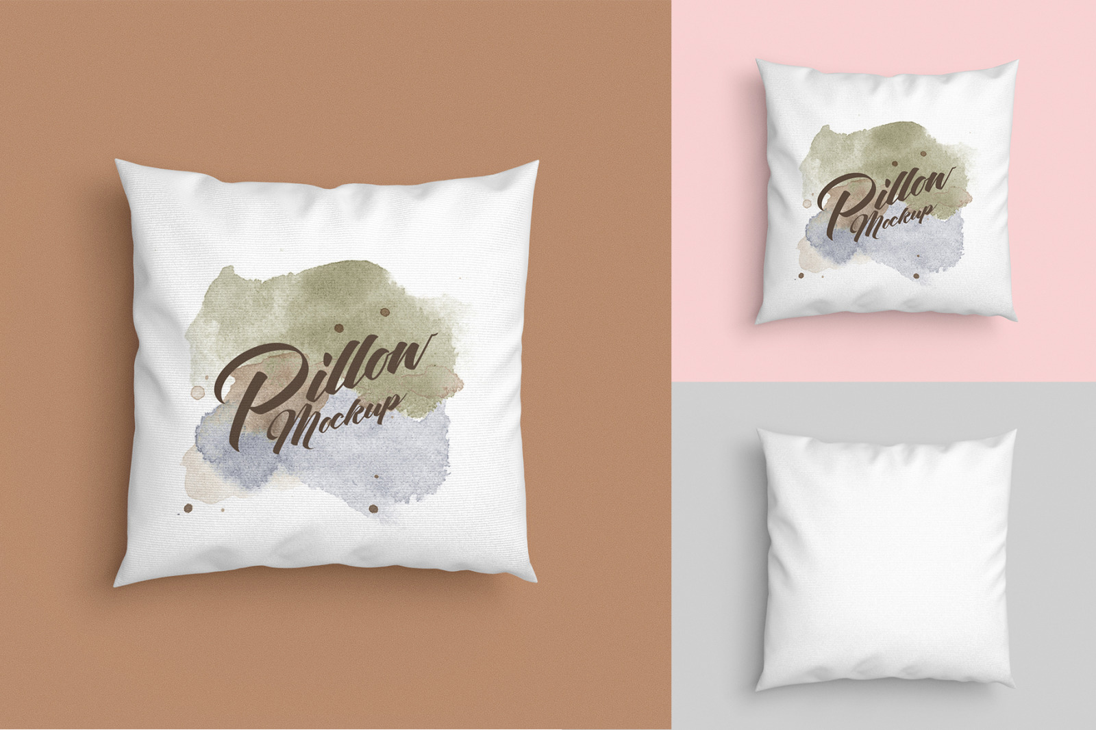 Square pillow mockups Square pillow mockups