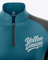 Men's Jersey With Long Sleeve Mockup - Front View