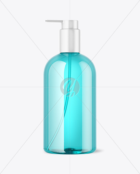 Plastic Bottle with Pump Mockup