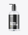 Clear Bottle with Pump Mockup Clear Bottle with Pump Mockup