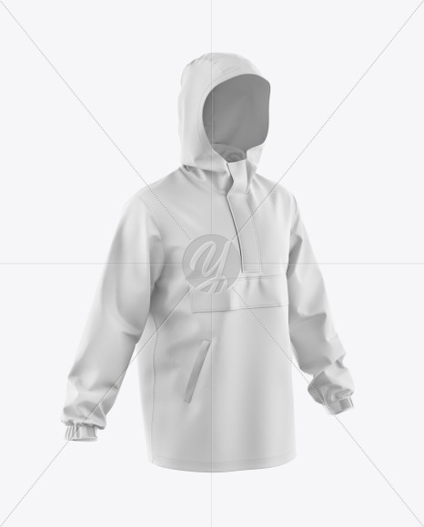 Men's Hooded Windbreaker Jacket Mockup