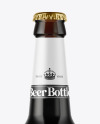 Amber Glass Dark Beer Bottle Mockup