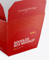 Opened Glossy Noodles Box Mockup - Half-Side View