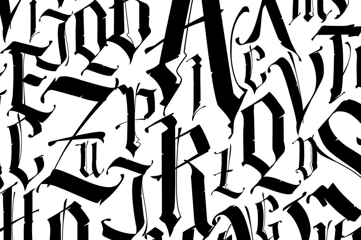 Mega set of 25 tattoos! Vector gothic letters! Mega set of 25 tattoos! Vector gothic letters!