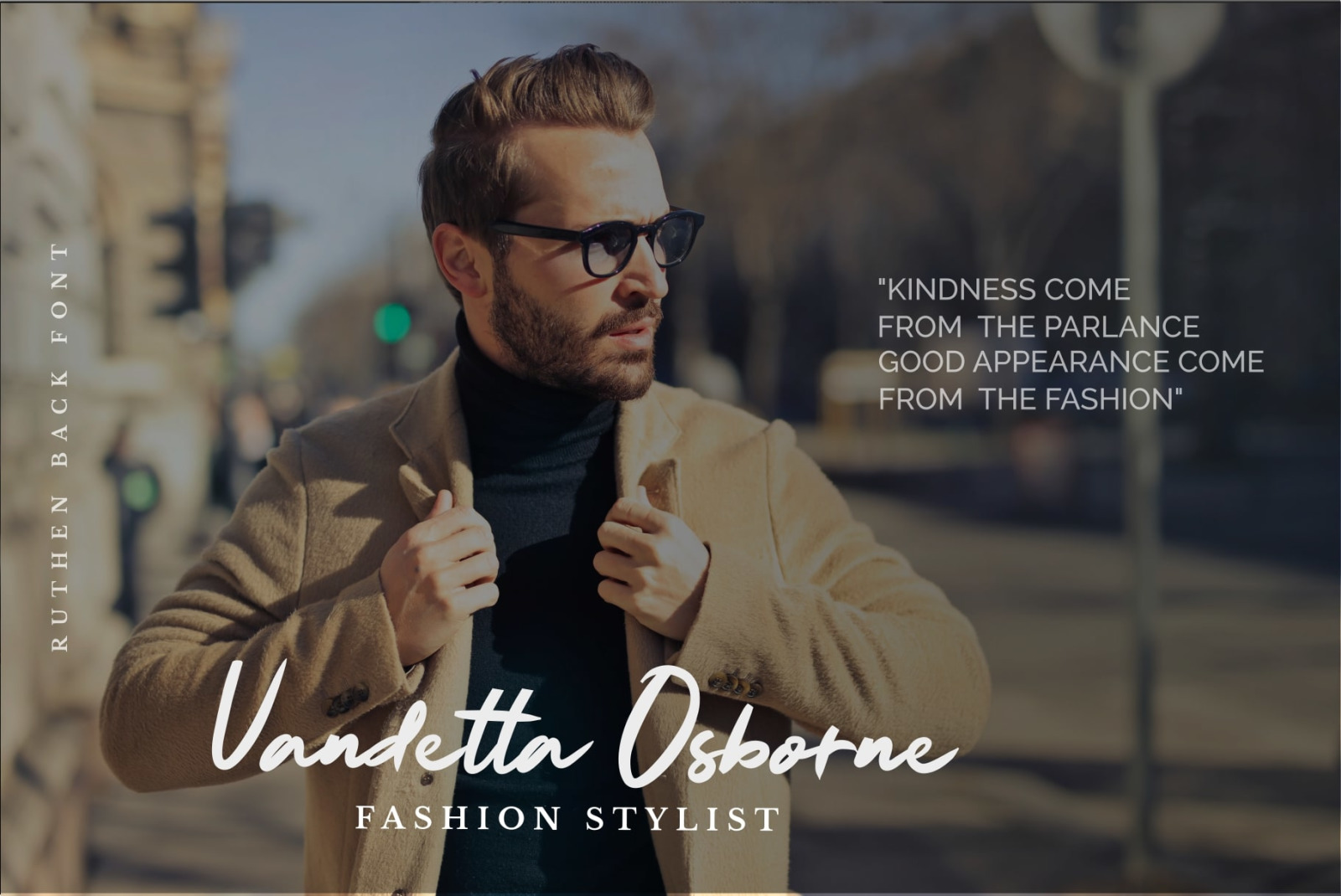 Ruthen Back - Stylish Font Ruthen Back - Stylish Font