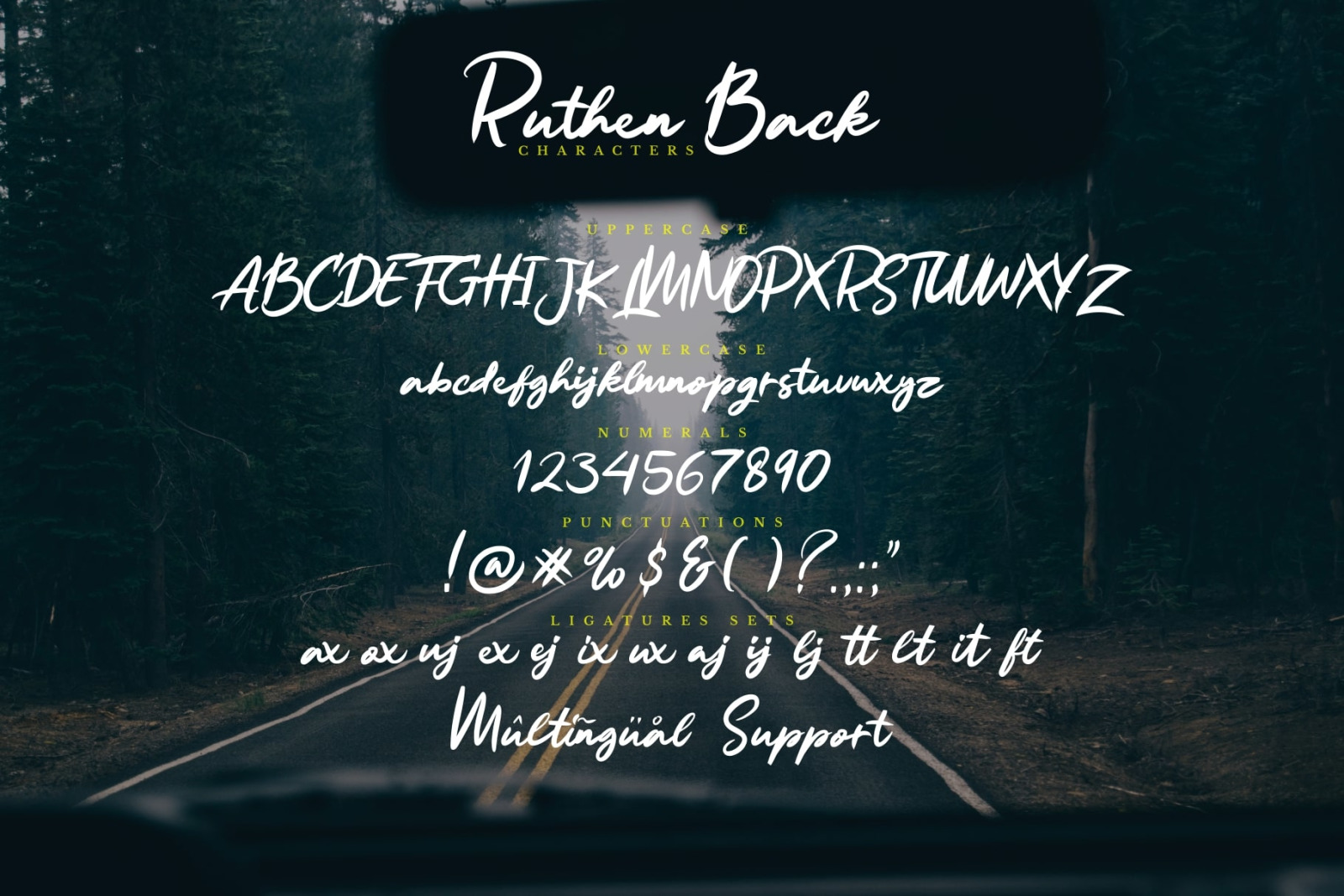 Ruthen Back - Stylish Font Ruthen Back - Stylish Font