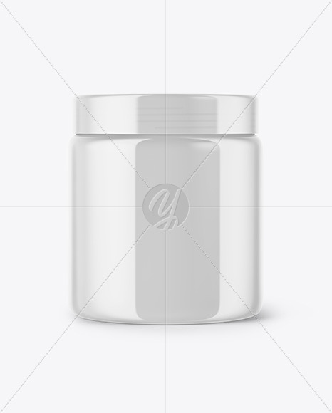 Glossy Plastic Jar Mockup