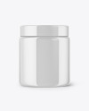 Glossy Plastic Jar Mockup