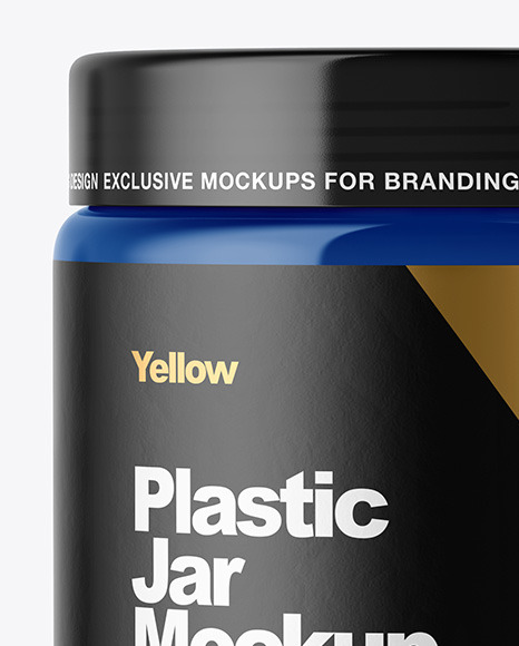 Glossy Plastic Jar Mockup