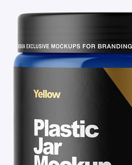 Glossy Plastic Jar Mockup