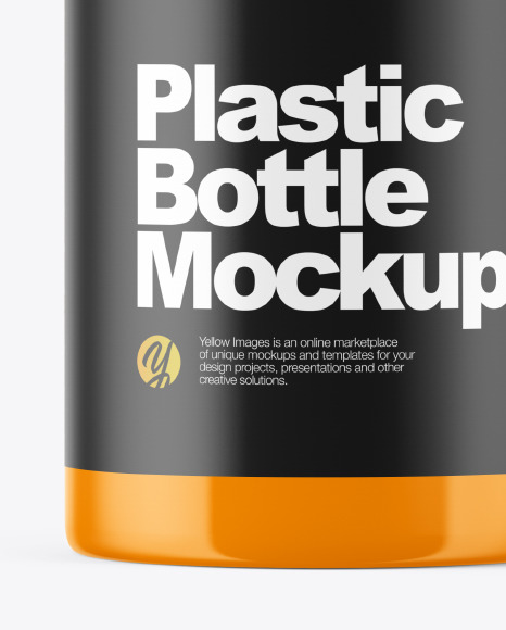 Glossy Plastic Bottle with Dispenser Mockup