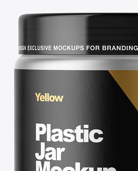 Metallized Plastic Jar Mockup