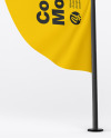 Matte Convex Flag Mockup