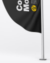 Matte Convex Flag Mockup