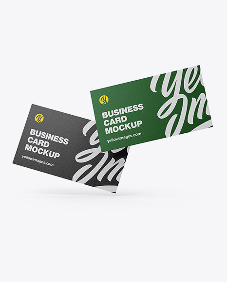 Textured Business Cards Mockup - Stack of brochures mockup