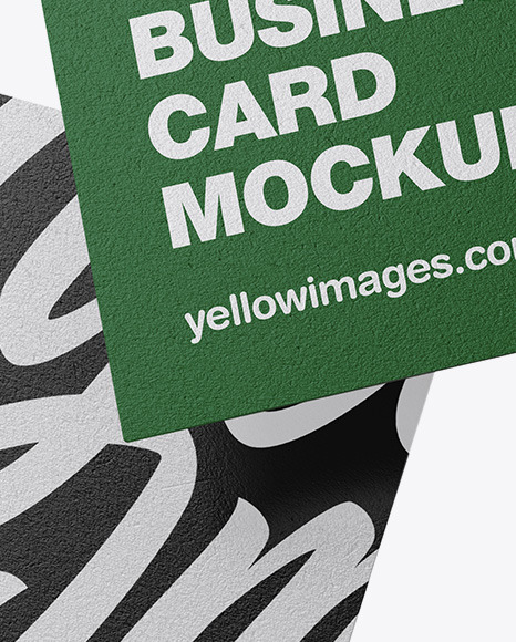 Textured Business Cards Mockup