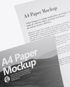 Two Textured A4 Papers Mockup