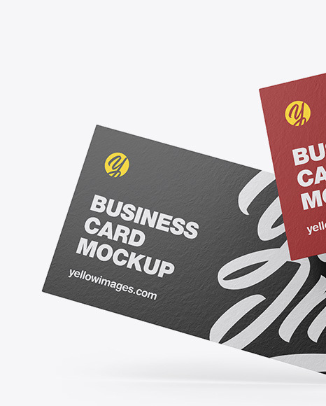 Paper Business Cards Mockup