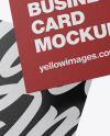 Paper Business Cards Mockup