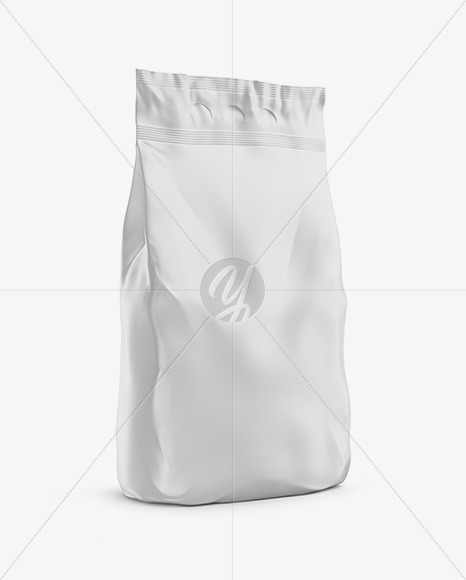 Matte Food Bag Mockup - Halfside View