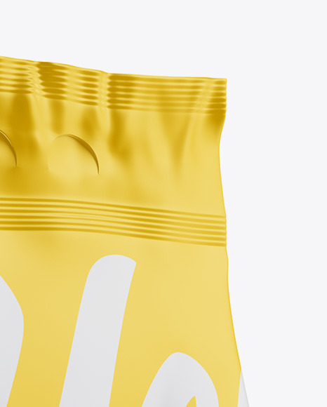 Matte Food Bag Mockup - Halfside View