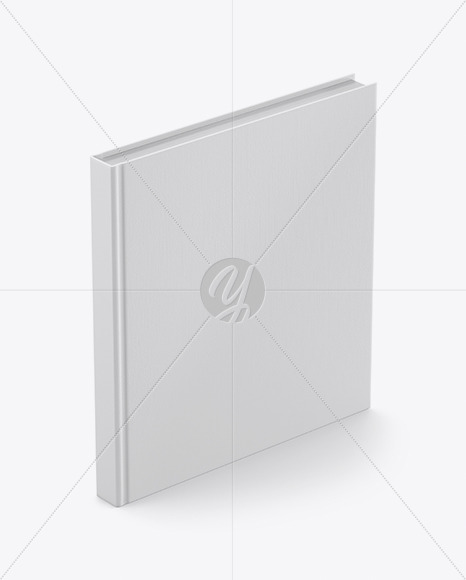 Hardcover Book Mockup - Half Side View (High Angle Shot)