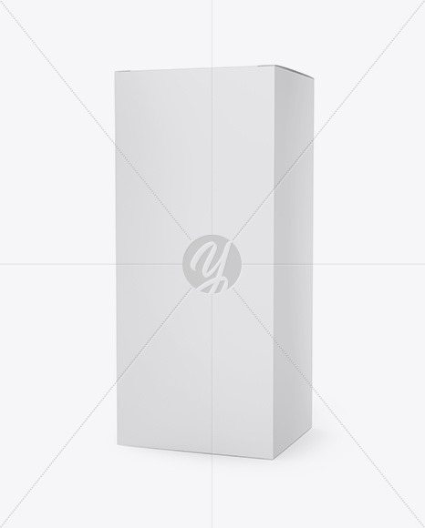 Matte Paper Box Mockup - Half Side View