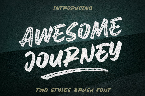 Awesome Journey Brush Font - Brush font brush