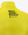 Men's Jersey With Long Sleeve Mockup - Backt Half Side View