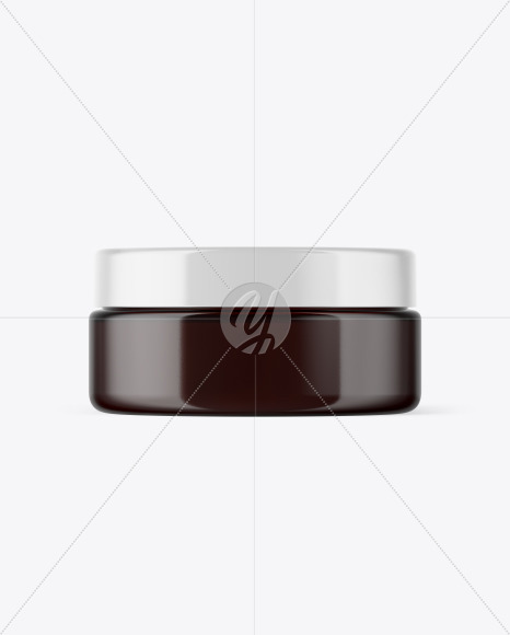 Dark Amber Cosmetic Jar Mockup