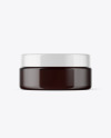 Dark Amber Cosmetic Jar Mockup