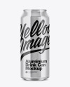 500ml Glossy Aluminium Drink Can Mockup