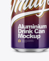 500ml Glossy Aluminium Drink Can Mockup